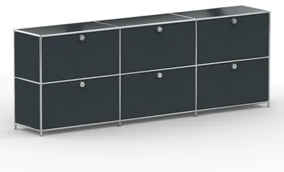 Produktbild von Sideboard, 6 Schubladen & Schloss, Breite 227 cm, Anthrazitgrau