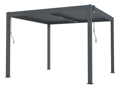 Produktbild von Bioklimatische Pergola G21 Austin 3x3 m, anthrazitfarbene, Aluminium