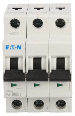 Produktbild von Leistungsschalter 3P B 63A 15kA AC FAZ B63/3 278853