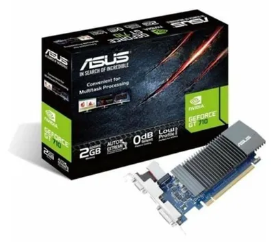 Produktbild von ASUS GT710-SL-2GD5-BRK-EVO, GeForce GT 710, 2 GB, GDDR5, 64 Bit, 3840 x 2160 Pixel, PCI Express 2.0