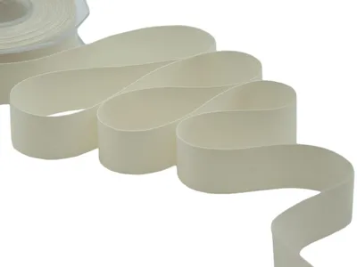 Poly-Katoenband matt 25 mm x 25 m Elfenbein für Geschenke