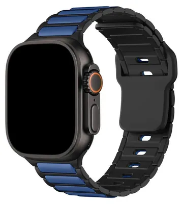 Obrázok produktu pre Náramok pre Apple Watch – športový náramok – silikón – 38/40/41/42 mm – čierno-modrý