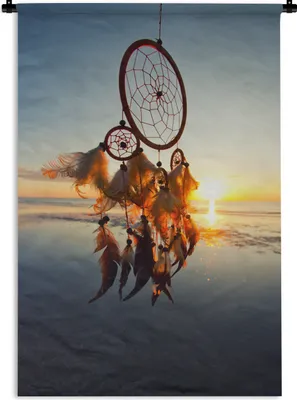 Produktbild von MuchoWow® Wandteppich Wandbehang Ein Traumfänger über dem Meer 90x135 cm Tapisserie Dekoration Wandtuch - Baumwolle - Wandskulptur