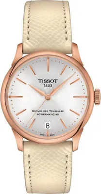 Zdjęcie produktu dla Damski zegarek Tissot CHEMIN DES TOURELLES POWERMATIC 80 Gold (Ø 35 mm)