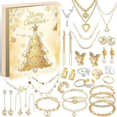 Produktbild von Schmuck Adventskalender 2026 Frauen 24 Schmuckstücke Weihnachtskalender