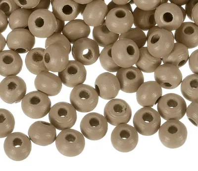 Holzkugeln 8 mm, Khaki, 300 Stück, DIY-Armband