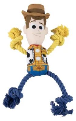 Produktbild von Disney Toy Story Woody pfeifendes Seil Hundespielzeug 20 cm