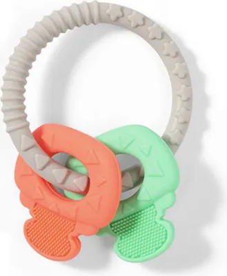 Immagine prodotto di Teether BabyOno, ORTHO - grigio, menta, corallo