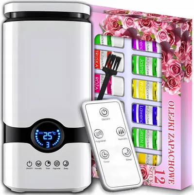 Produktbild von Luftbefeuchter 350Ml/H Ionisator, Aromatherapie 3In1, 12 Öle, Geräuschlos