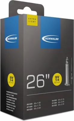 Produktbild von Schwalbe Schlauch SV14 extra leicht 26x1.50-2.10\" 40/60-559 SV60mm