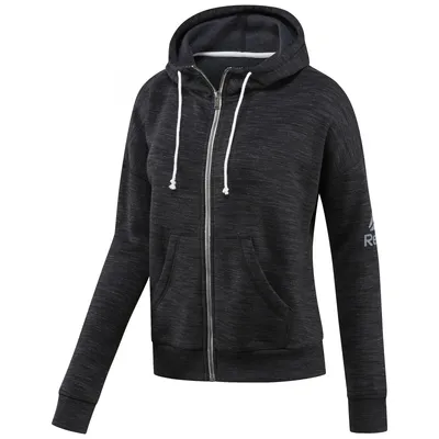 Produktbild von Reebok Elements Marble, Erwachsener, Weiblich, Kapuzenpullover, Schwarz, Langärmlig, Einfarbig