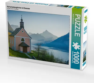 Produktbild von CALVENDO Puzzle Kalvarienbergkirche in Ebensee | 1000 Teile Lege-Größe 64x48cm Foto-Puzzle für glückliche Stunden