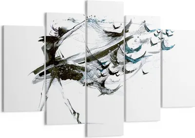 Produktbild von Bild auf Leinwand - Leinwandbild - Tanz eine Frau Ballett Aktivität - 150x100cm - Wand Bild - Wanddeko - Leinwanddruck - Bilder - Kunstdruck - Leinwand bilder - Wandkunst - EA150x100-3078