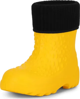 Produktbild von Ladeheid Kinder Mädchen Jungen leichte Eva Gummistiefel Regenstiefel LADW007 (Gelb 1032, 30/31 EU)