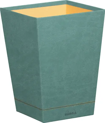 Produktbild von Rhodia Rhodiarama Papierkorb aus Kunstleder, 27x27x32cm - Wassergrün 194626C