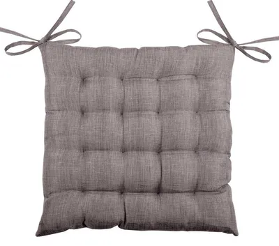 Zdjęcie produktu dla STOF | Poduszka do siedzenia - BEA - 40x40 cm - Taupe - Tapicerowana - Praktyczne wiązania dla stabilności