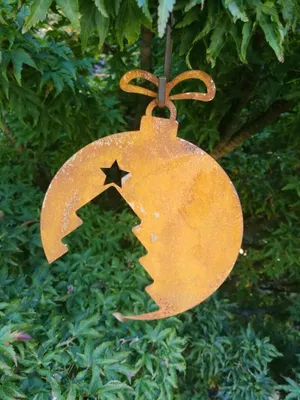 Produktbild von Edelrost Christbaumkugel Tanne