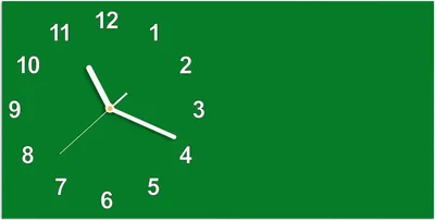 Produktbild von Wanduhr aus Glas mit Motiv Grüner Hintergrund II- 60 x 30 cm - inkl. Aufhängesystem