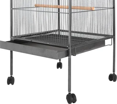 Obrázok produktu pre klietka pre vtáky vidaXL čierna 54x54x146 cm oceľ