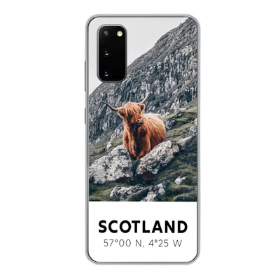 Produktbild von MuchoWow® Handyhülle Schutzhülle Hülle für Samsung Galaxy S20 Schottland - Schottische Highlander - Berge Silikon Softcase Handy Hülle - Bild