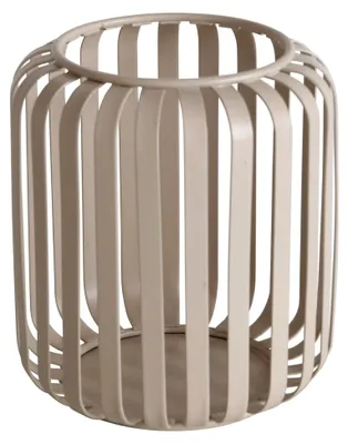 Produktbild von Windlicht Viki Beige Metall Teelichthalter Kerzenhalter Rund Tischdekoration 10 x 12 cm