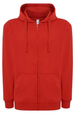 Produktbild von JHK - Hoodie mit durchgehendem Reißverschluss für Herren/Damen Uni LT4227 (M) (Rot)