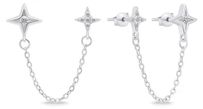 Immagine prodotto di Orecchini eleganti in argento con catena EA717W