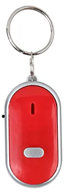 Immagine prodotto di Localizzatore antifurto con comando vocale, fischietto e portachiavi (rosso)