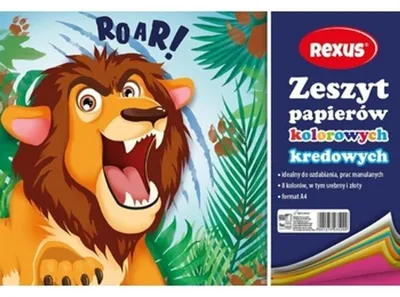 Zdjęcie produktu dla Wycinanka kreda A4/ 8 kartek, REXUS, BENIAMIN