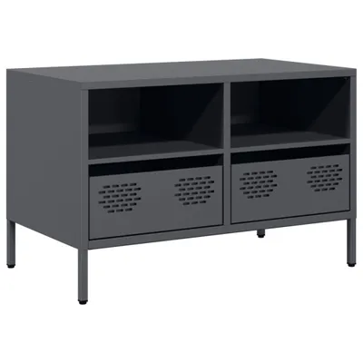 Produktbild von vidaXL TV-Schrank Anthrazit 68x39x43,5 cm Kaltgewalzter Stahl