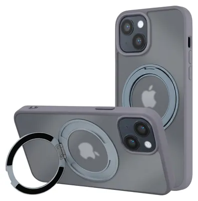 Immagine prodotto di Avizar, custodia ibrida per iPhone 13 / 14 con anello di supporto, colore grigio
