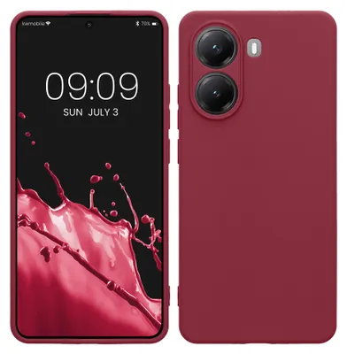 Produktbild von kwmobile Handyhülle für Xiaomi Poco X7 Pro 5G Hülle - weiches Handy Silikon Case - Schutzhülle Cover - Bordeaux Violett
