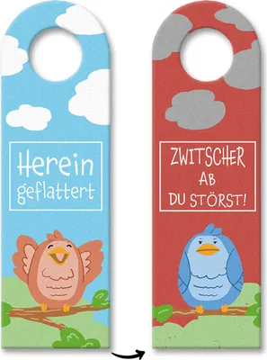Produktbild von Herein geflattert, zwitscher ab Türhänger mit Vogelmotiv