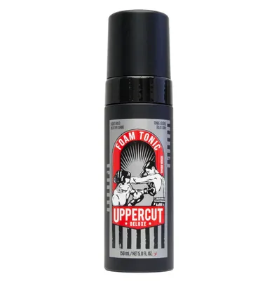 Produktbild von Uppercut Deluxe Styling Foam Tonic – Leichter Halt gesunder Glanz für alle Haartypen ideal als Vorstyler Lockenbooster oder für Hitzeschutz 150ml