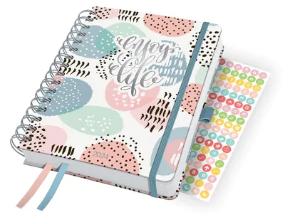 Produktbild von SIGEL J4602 Spiral-Kalender Jolie 2024, Rose Inspiration, ca. A5, Hardcover, Gum