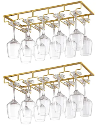Imagen del producto de Omgoods - Estante para botellas de vino y copas - Metal, 5 filas, ideal para bares domésticos