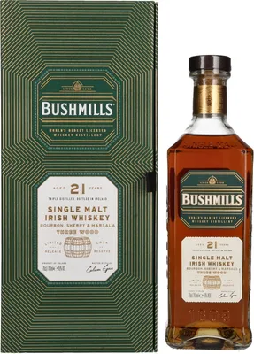 Produktbild von Bushmills 21 Years Old RARE Single Malt Irish Whiskey 46% Vol. 0,7l in Geschenkbox