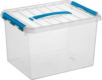 Produktbild von Sunware Q - line Aufbewahrungsbox 22L - transparent blau