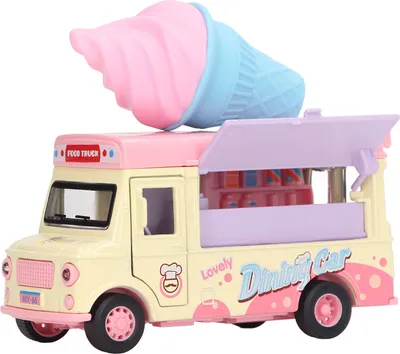 Obrázok produktu pre 1:36 Magnetická indukčná zliatina Die Cast Food Truck Kid Light Music Alloy Pull Back Car Pretend Play Toy
