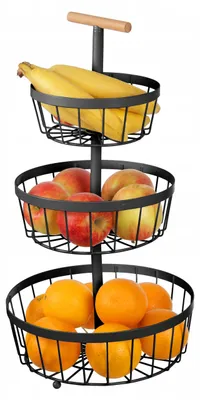 Produktbild von Brunbeste Obstkorb 3 Ebenen Metall Schwarz Loft