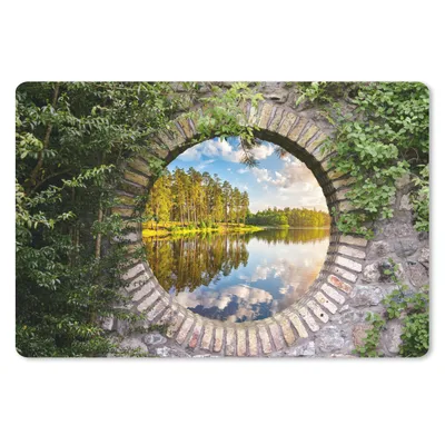 Produktbild von MuchoWow® Mauspad Mousepad Bäume - Wasser - Aussicht 27x18 cm - Mousepads - Maus Mat - Pad - Mausunterlage - Büroartikel - Desk Matten