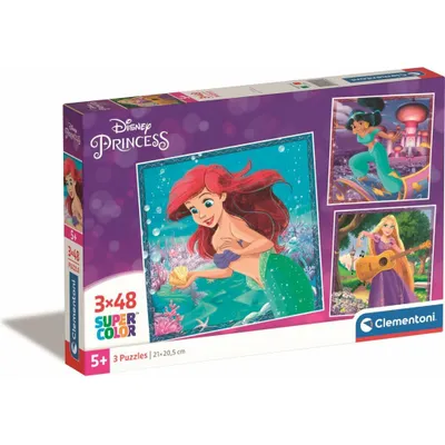 Image de Clementoni - Puzzle Disney Princess 3x48 elementów, oficjalny produkt edukacyjny