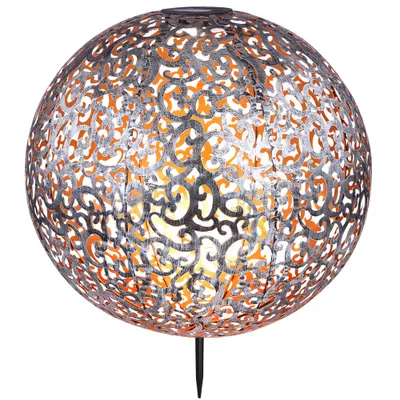 Produktbild von LED Solar-Stecklampe, Kugel, silber, 40 cm