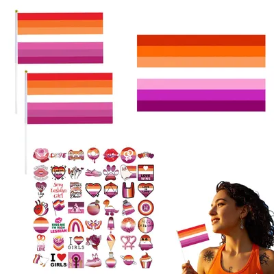 Produktbild von Regenbogenflaggen und Aufkleber für LGBTQ+-Veranstaltungen