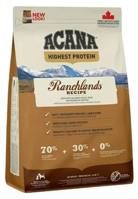 Immagine prodotto di Cibo secco Acana Ranchlands Manzo Agnello Maiale 2 Kg