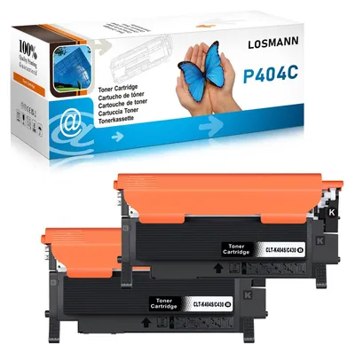 Produktbild von LOSMANN Toner Kompatibel für Samsung CLT-K404S CLT-P404C for Samsung Xpress SL C480W C480FW C430W C480FN C480 C430 C48X C43X (2X Schwarz)