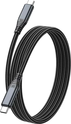 Produktbild von INF 240W USB-C auf USB-C Schnellladekabel für Handys, Laptops und mehr Schwarz 1 m