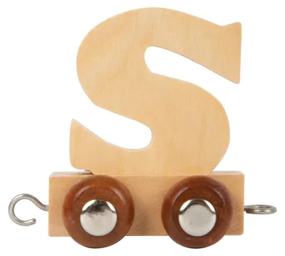 Image de Train à lettres en bois Small Foot S - Lot de 12 jouets