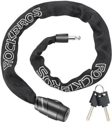Immagine prodotto di Lucchetto per bicicletta, catena antifurto 95cm + 2 chiavi ROCKBROS 3230001001