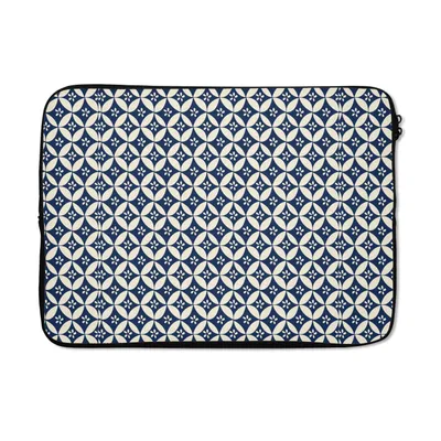 Produktbild von MuchoWow® Laptop Hülle 14 ZollJapan - Muster - Blau Laptoptasche - Laptoptasche - Stoßsicher - Schutzhaube